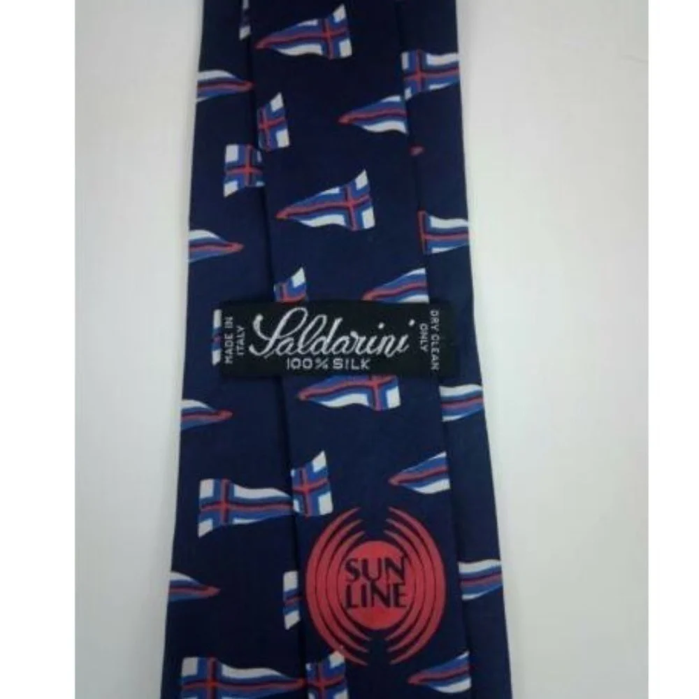 Saldarini Italian Skinny 100% Silk Sun Line Tie